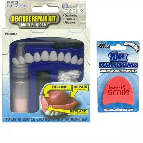 Complete Denture Repair Kit Multipurpose PLUS Disk Denture Reliner
